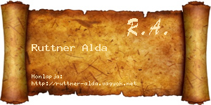 Ruttner Alda névjegykártya